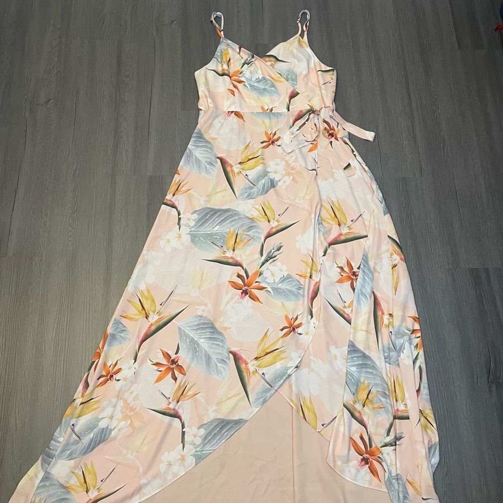 Show Me Your MuMu Mariah Wrap Gown in Paradise Tropical Floral Size XXXL 3X